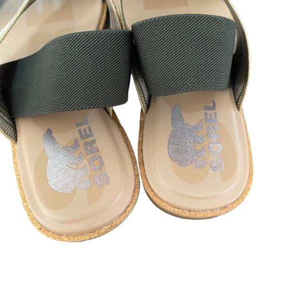 Sorel Ella II Two Strap Olive Green Sandals size 8.5 - Picture 8 of 10